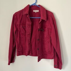 Madewell Red Denim Jacket